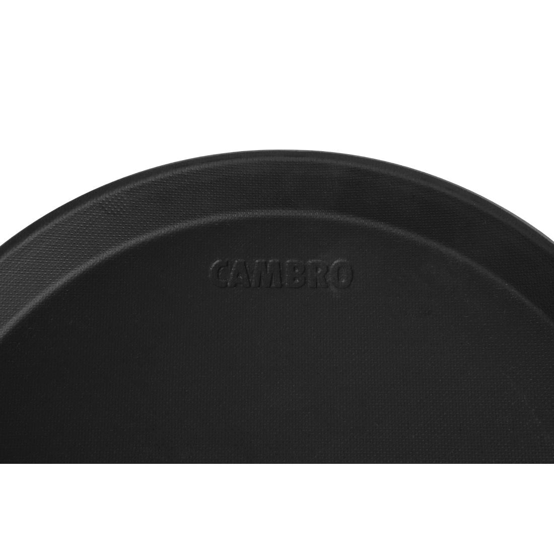 Cambro Camtread Fibreglass Round Non-Slip Tray Black 280mm