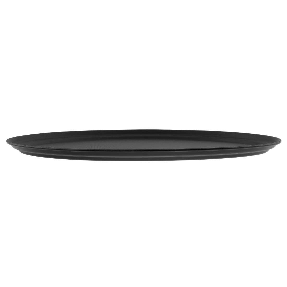 Cambro Camtread Large Fibreglass Oval Non-Slip Tray Black 600mm
