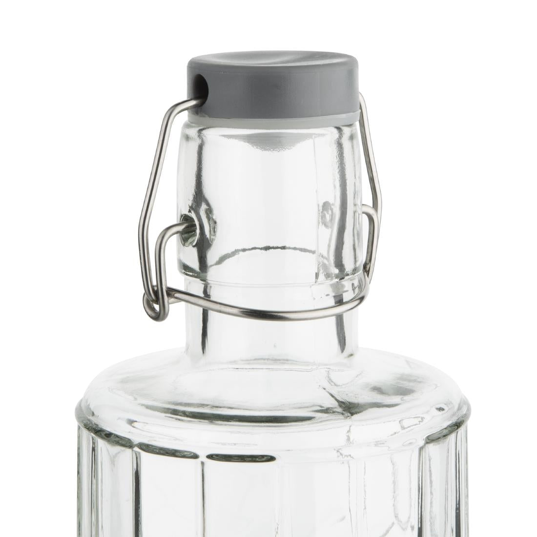 Olympia Geo Glass Water Bottle with Stopper 1Ltr (6 Pack)