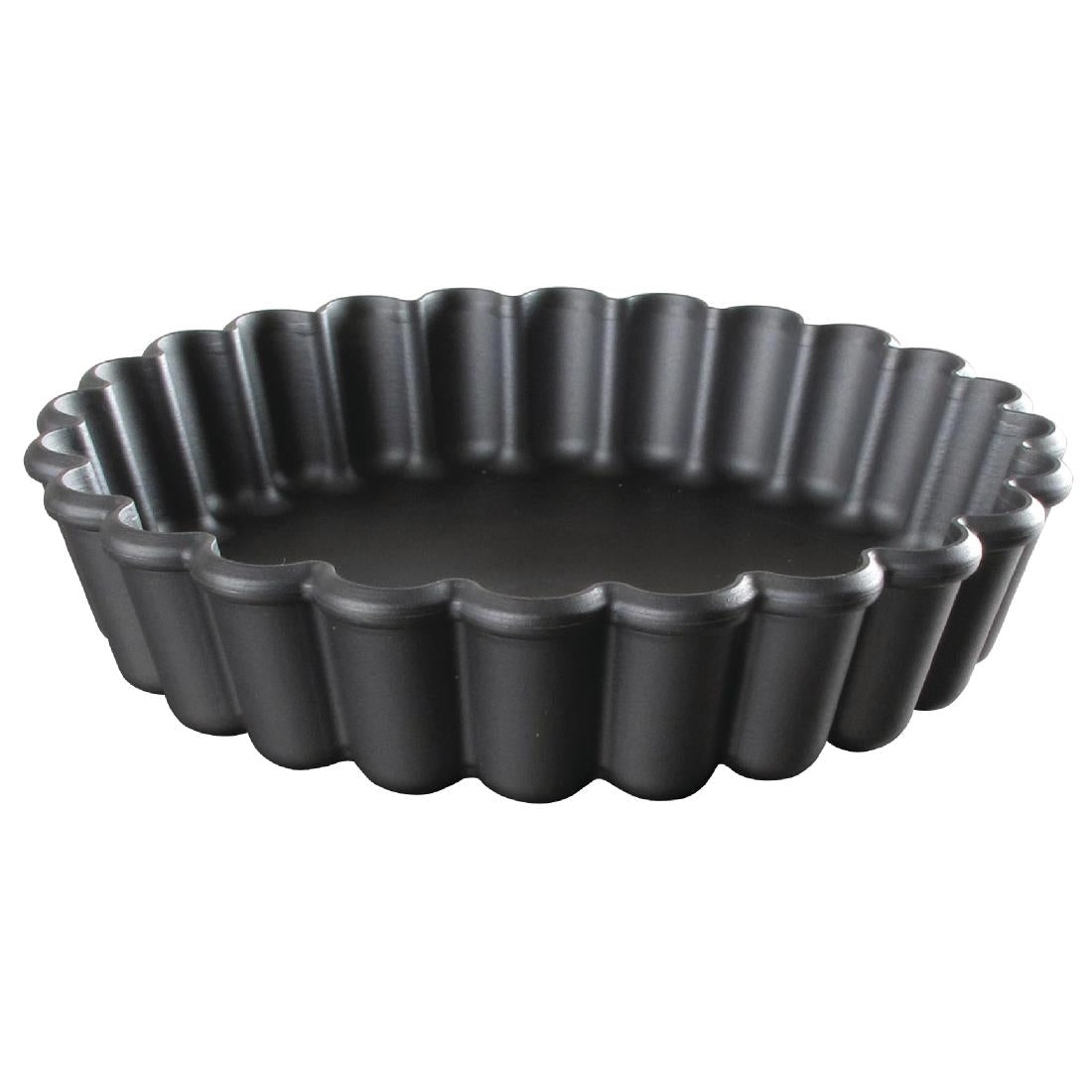 Matfer Bourgeat Exoglass Round Fluted Tartlet Mould 90mm (12 pack)