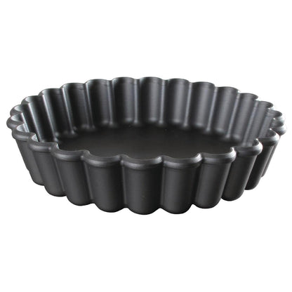 Matfer Bourgeat Exoglass Round Fluted Tartlet Mould 90mm (12 pack)