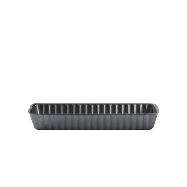 De Buyer Rectangular Fluted Tart Mould With Loose Base 200 x 80 x 27mm