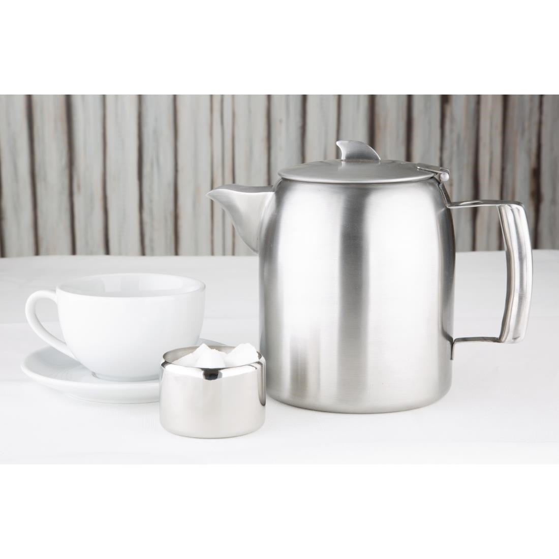 Olympia Airline Teapot Stainless Steel 1.6Ltr