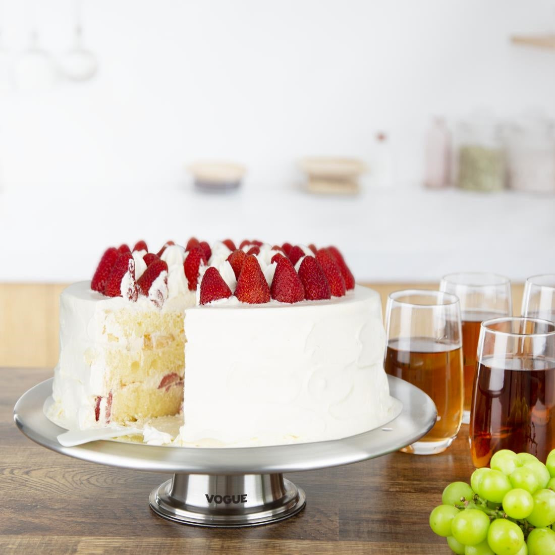 Vogue St/St Rotating Cake Stand 30cm