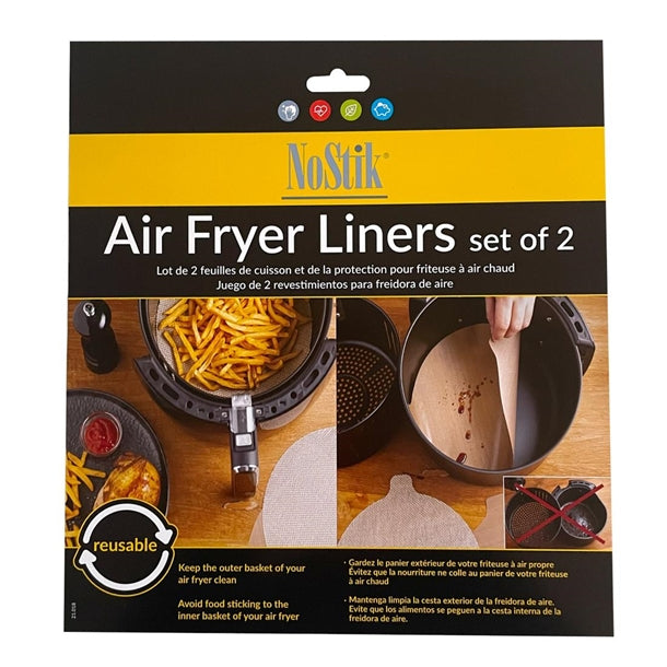 NoStik Air Fryer Liner Round 235mm (2 pack)