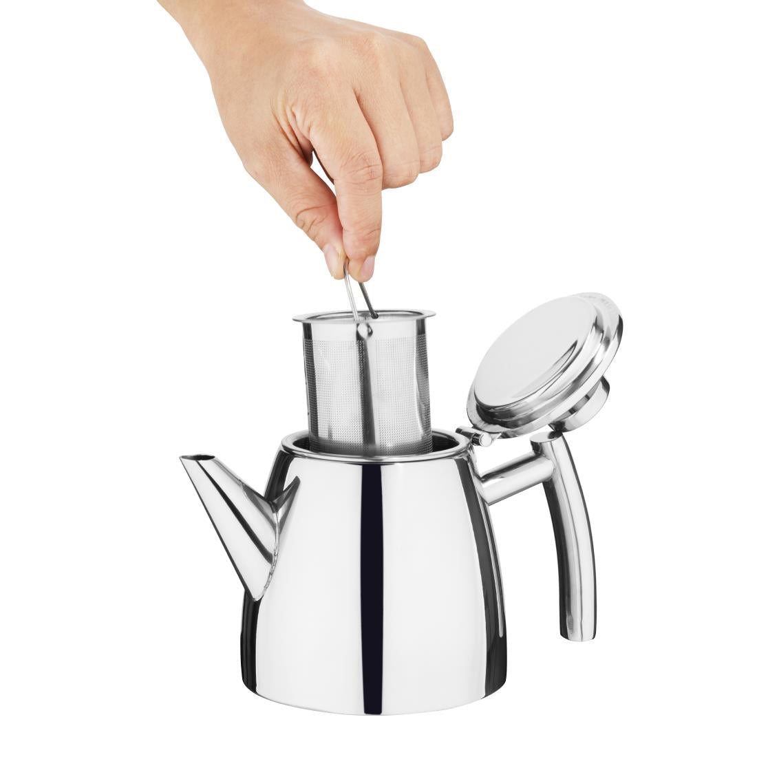Olympia Conical Insulated Stainless Steel Teapot with Filter 350ml