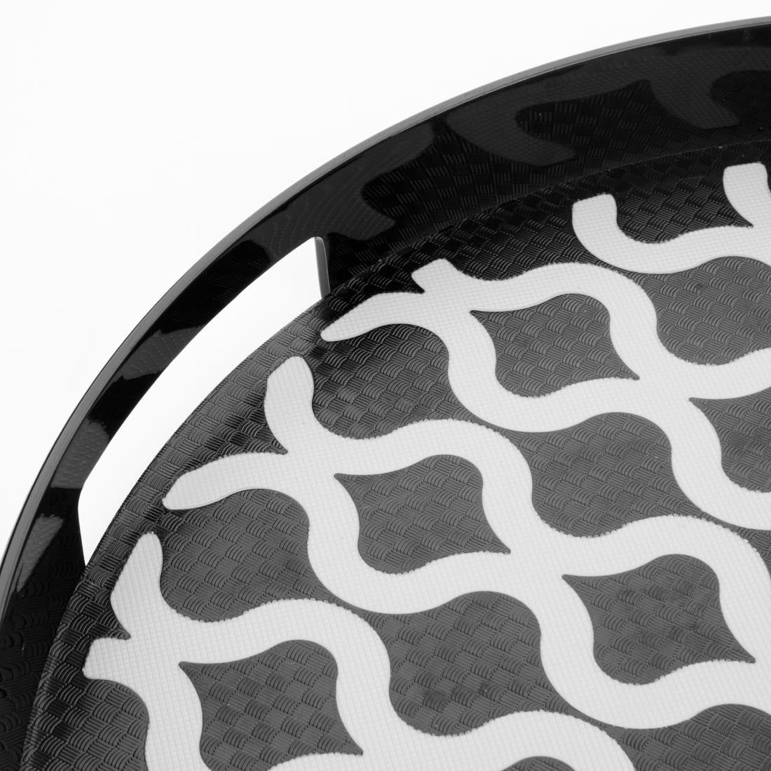 Olympia Kristallon PC Round Non Slip Tray With Handles 355mm
