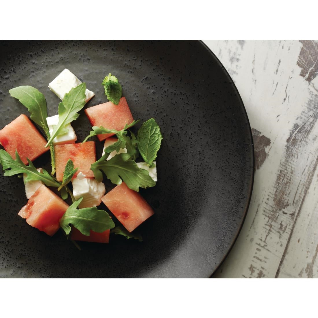 Olympia Fusion Round Black Coupe Plates 203mm (6 Pack)