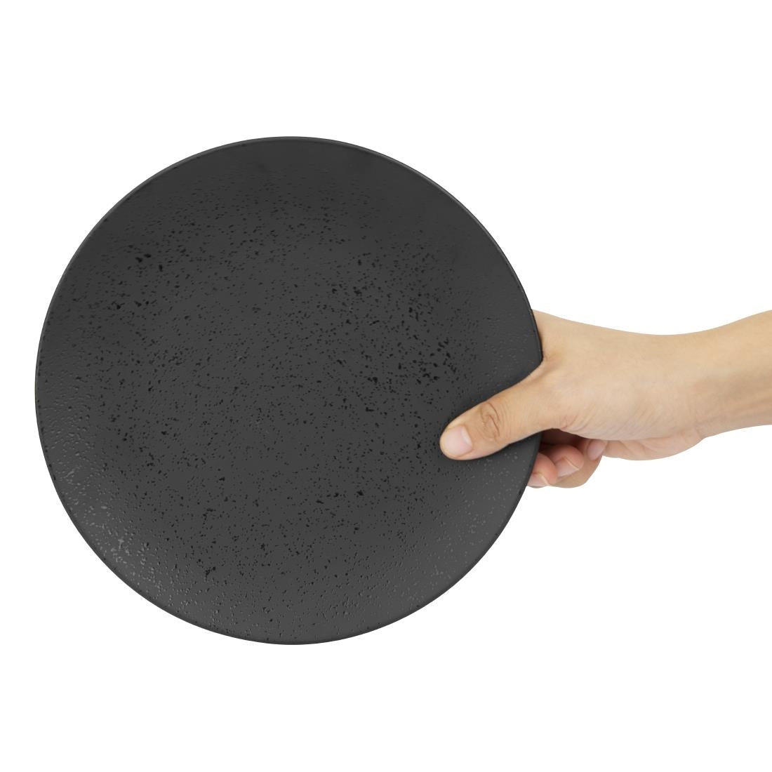 Olympia Fusion Round Black Coupe Plates 203mm (6 Pack)