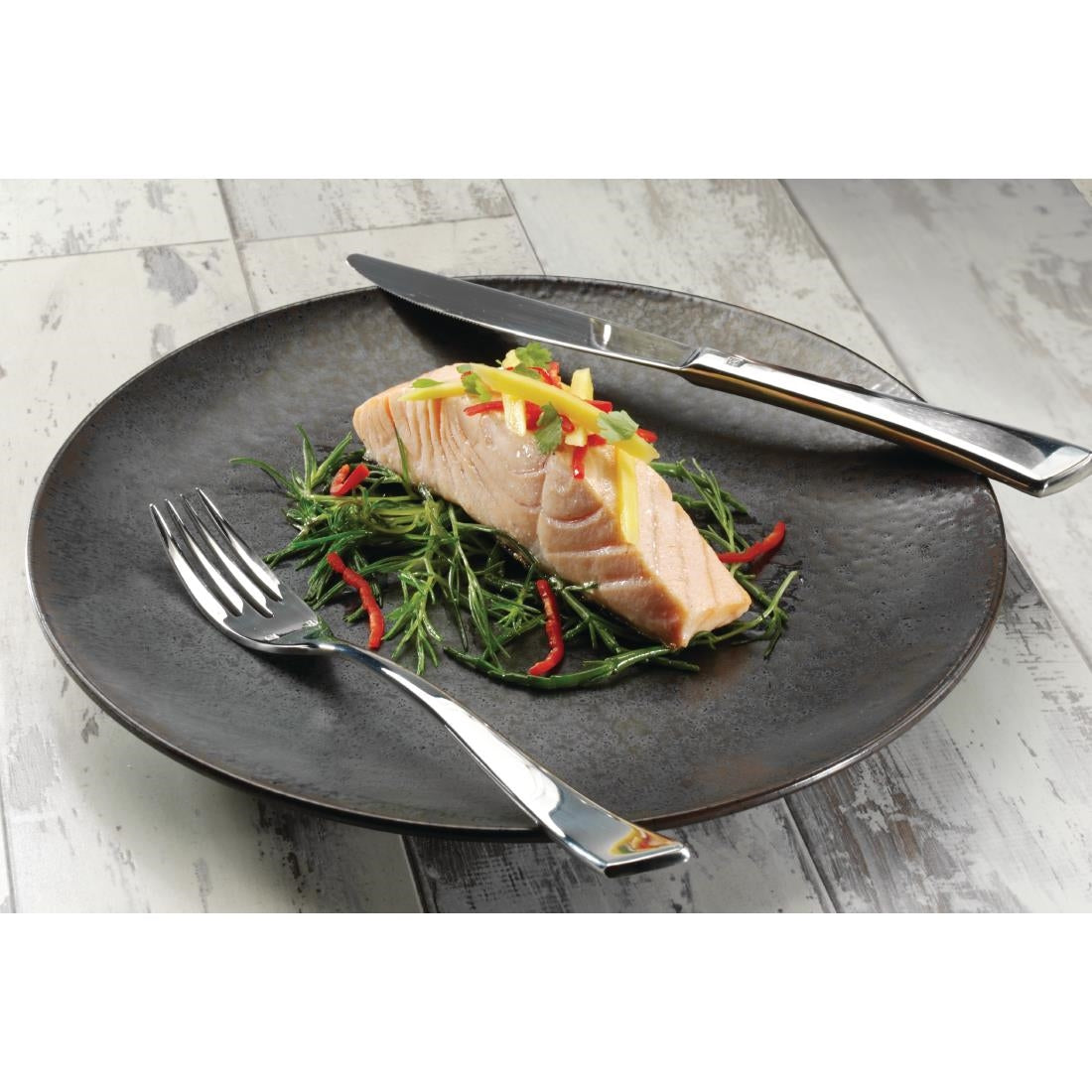 Olympia Fusion Round Black Coupe Plate 270mm (4 Pack)