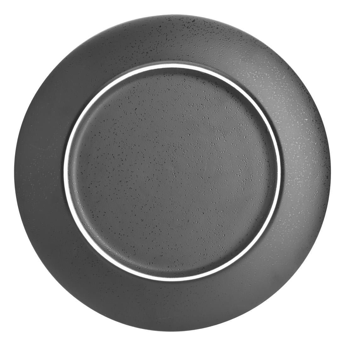 Olympia Fusion Round Black Coupe Plate 270mm (4 Pack)