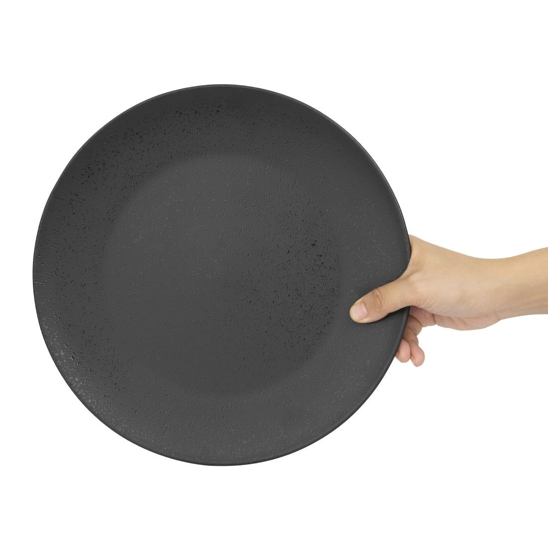 Olympia Fusion Round Black Coupe Plate 270mm (4 Pack)