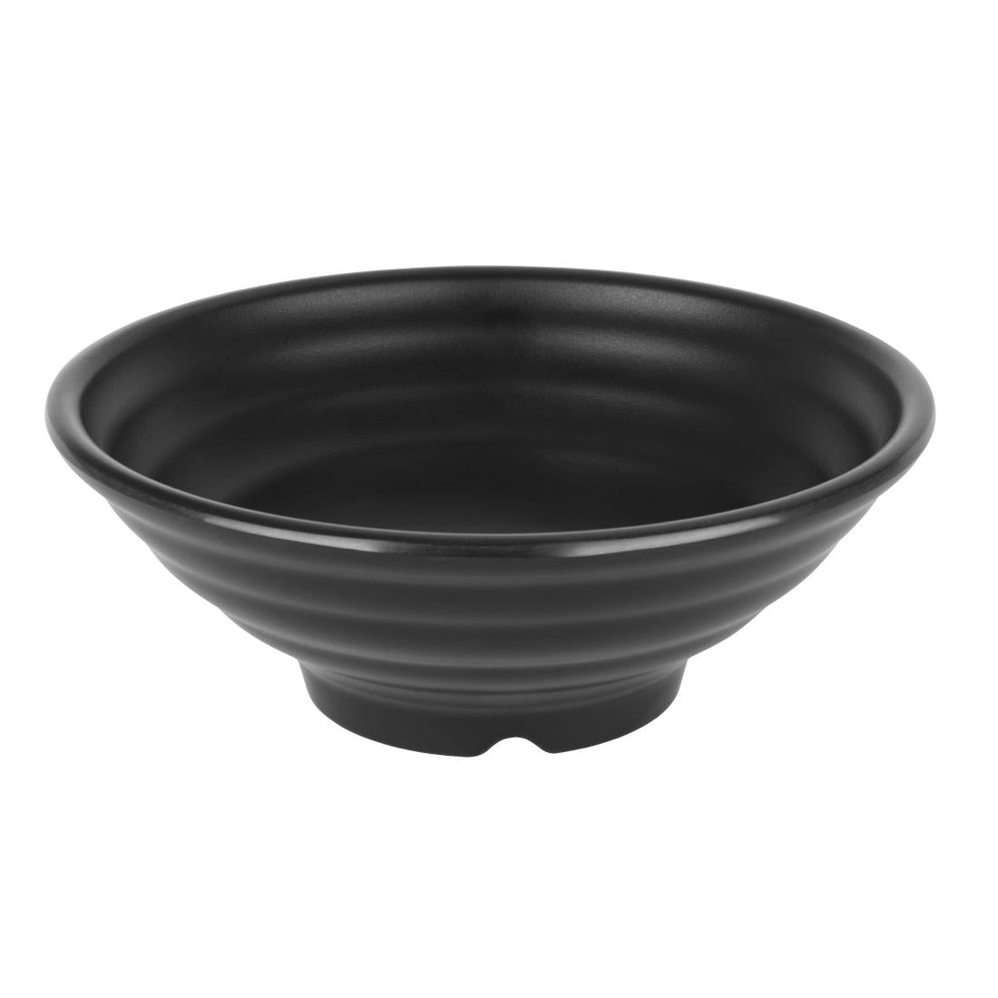 Olympia Kristallon Fusion Melamine Large Bowls Black 225mm (4 Pack)