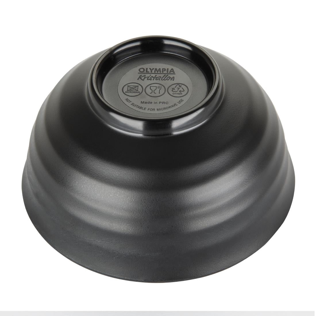 Olympia Kristallon Fusion Melamine Rice Bowls Black 120mm (6 Pack)