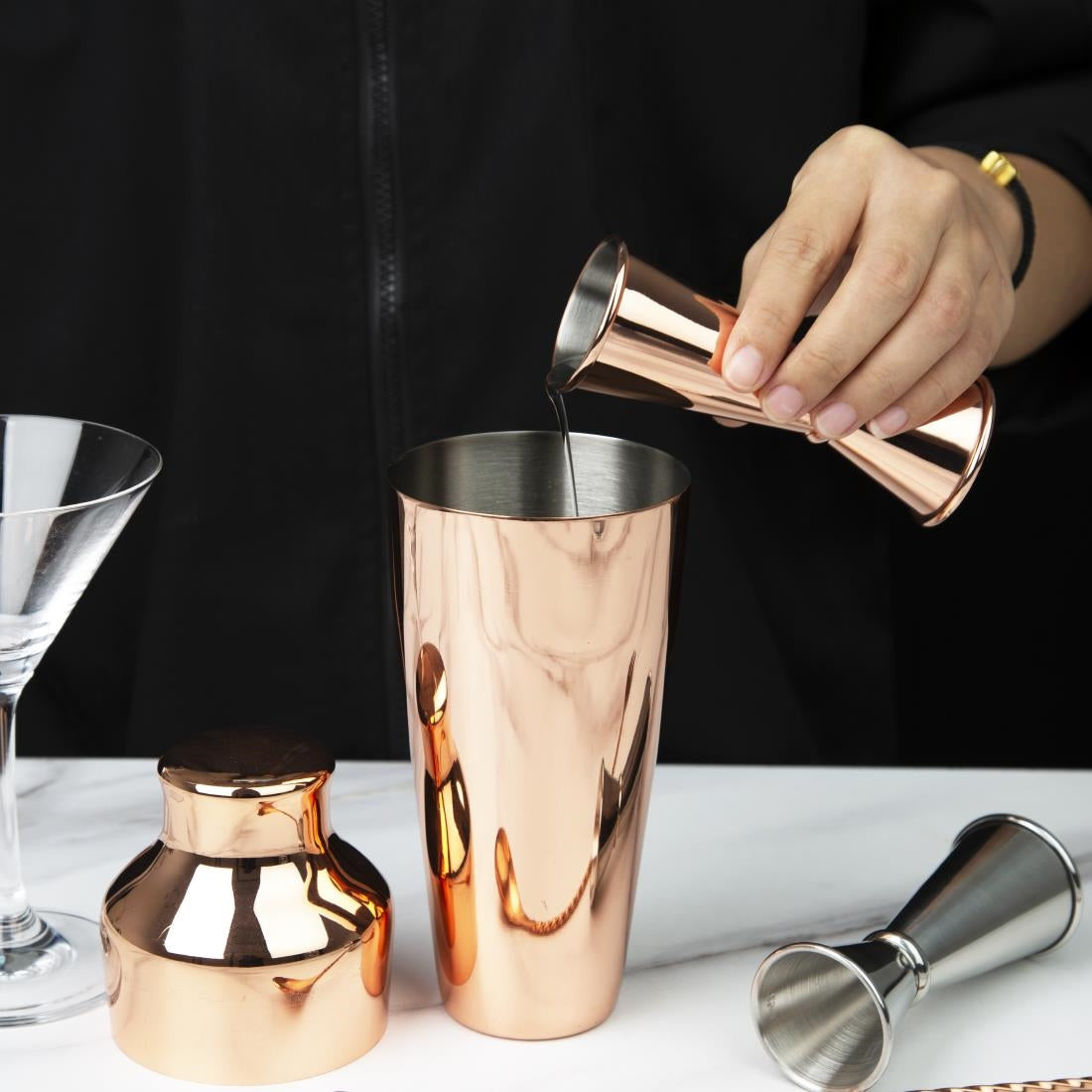 Olympia Banded Jigger Copper 25ml/50ml