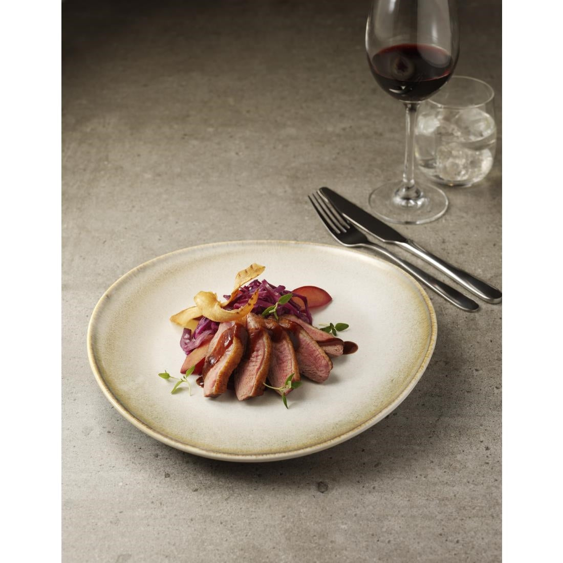 Olympia Birch Taupe Coupe Plates 270mm (Pack of 6)