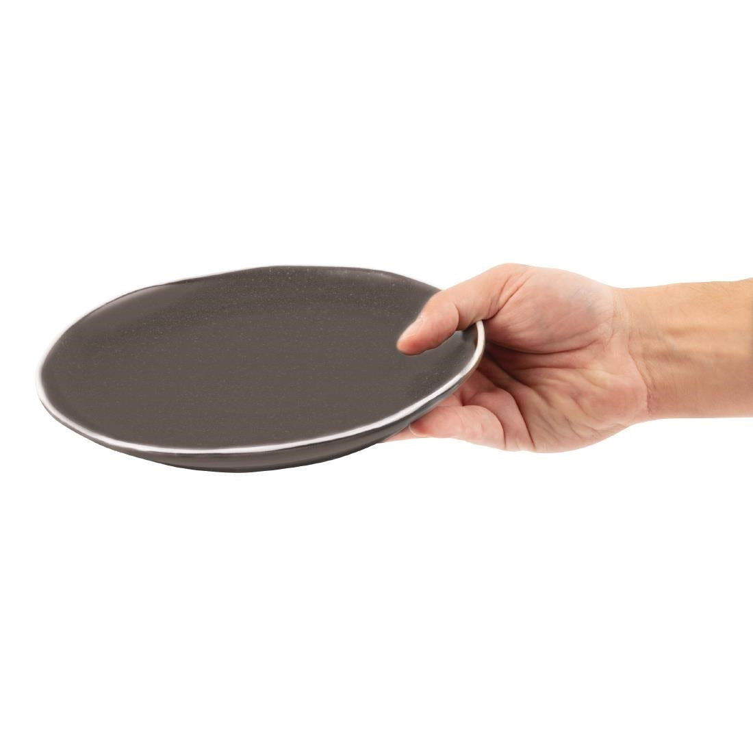 Olympia Chia Plates Charcoal 205mm (Pack of 6)
