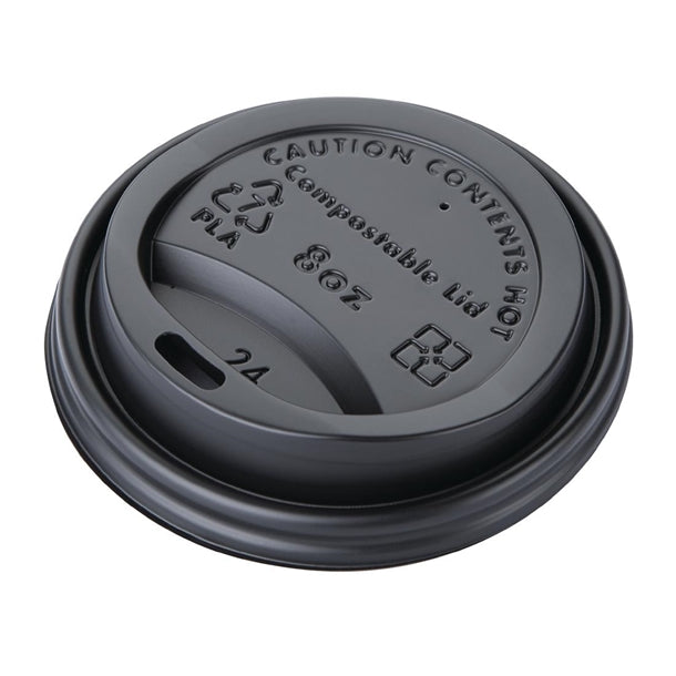 Fiesta Compostable Lids for 8oz Hot Cups (1000 Pack)