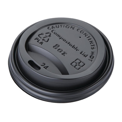 Fiesta Compostable Lids for 8oz Hot Cups (1000 Pack)