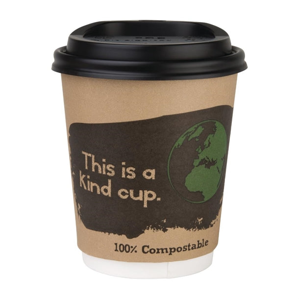 Fiesta Compostable Lids for 8oz Hot Cups (1000 Pack)