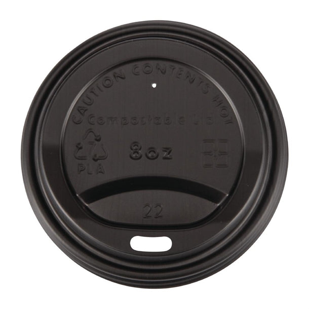 Fiesta Compostable Lids for 8oz Hot Cups (50 Pack)