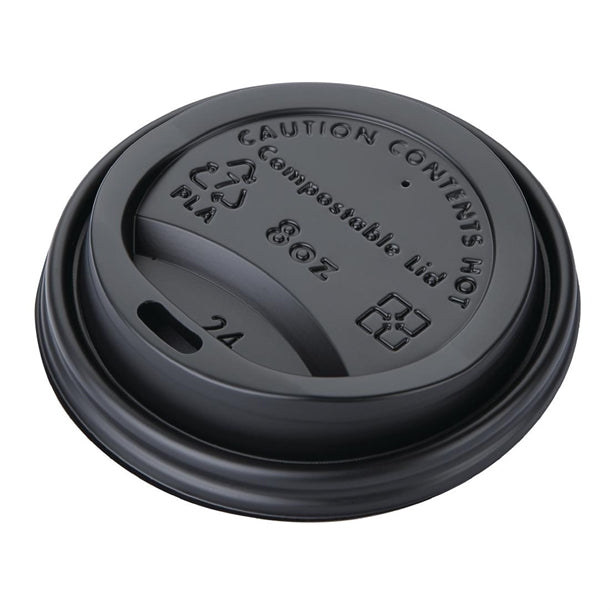 Fiesta Compostable Lids for 8oz Hot Cups (50 Pack)