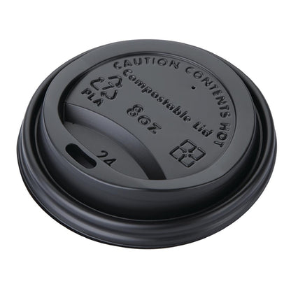 Fiesta Compostable Lids for 8oz Hot Cups (50 Pack)