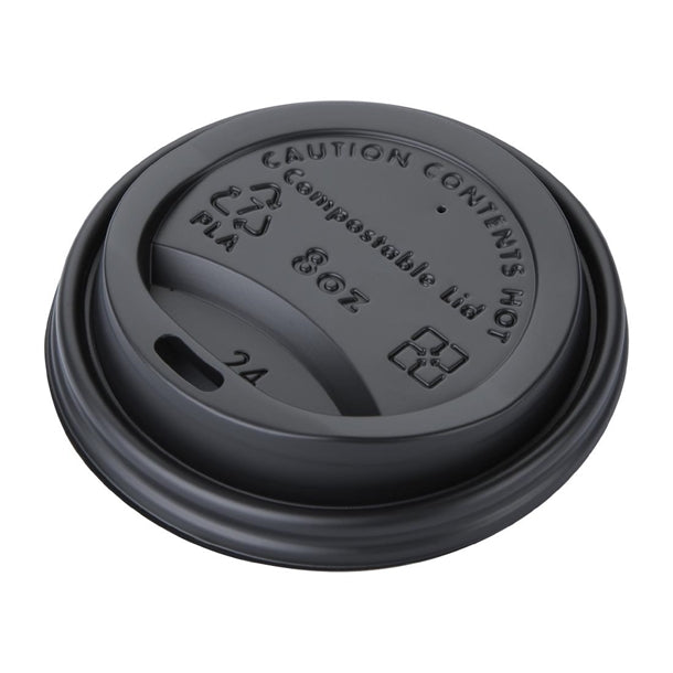Fiesta Compostable Lids for 8oz Hot Cups (50 Pack)