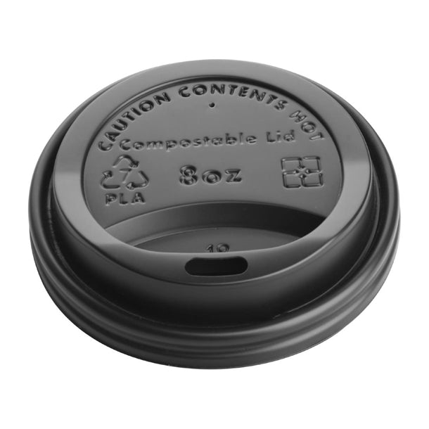 Fiesta Compostable Lids for 8oz Hot Cups (50 Pack)