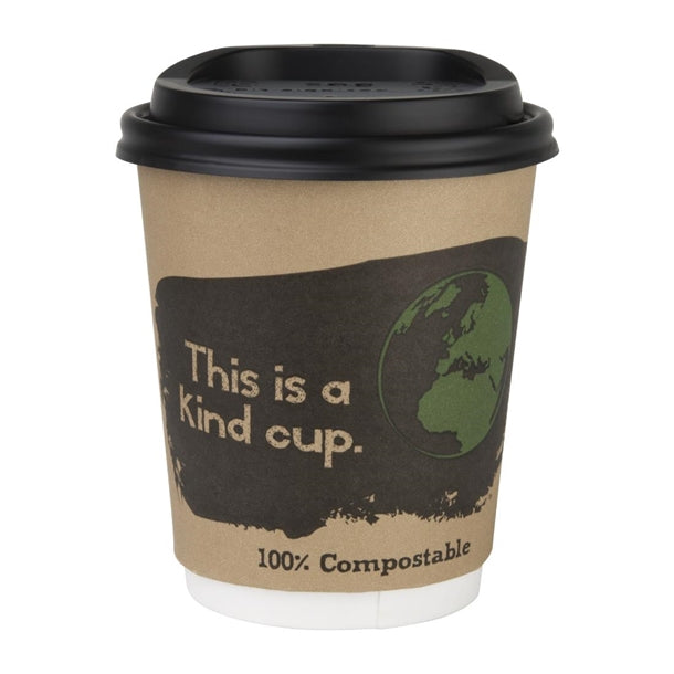 Fiesta Compostable Lids for 8oz Hot Cups (50 Pack)