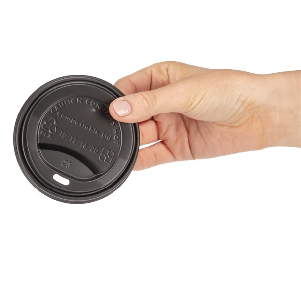 Fiesta Compostable Coffee Cup Lids 340ml / 12oz (50 Pack)