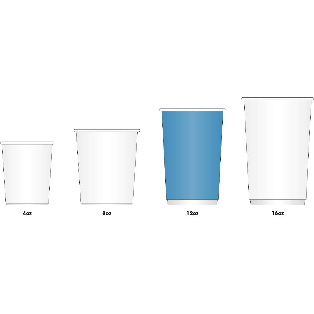 Fiesta Compostable Coffee Cups Single Wall 12oz (50 Pack)