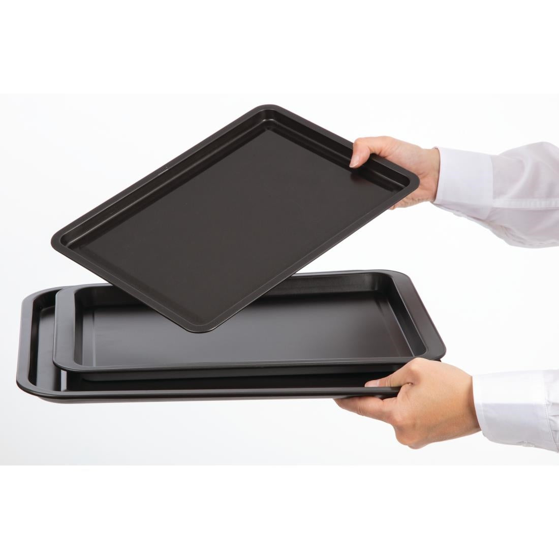 Nisbets Essentials Non Stick Baking Trays (3 Pack)