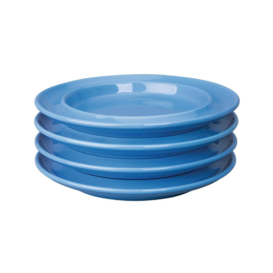 Olympia Heritage Raised Rim Plates Blue 203mm (4 pack)