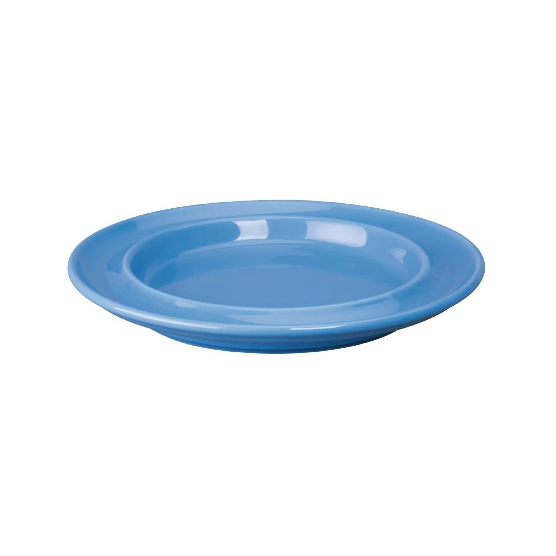 Olympia Heritage Raised Rim Plates Blue 203mm (4 pack)