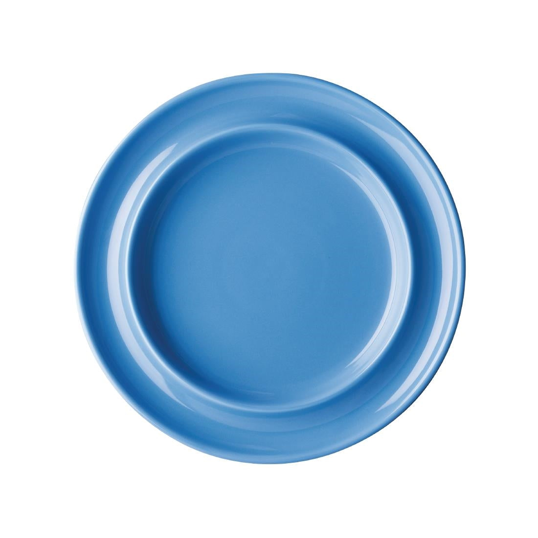 Olympia Heritage Raised Rim Plates Blue 203mm (4 pack)