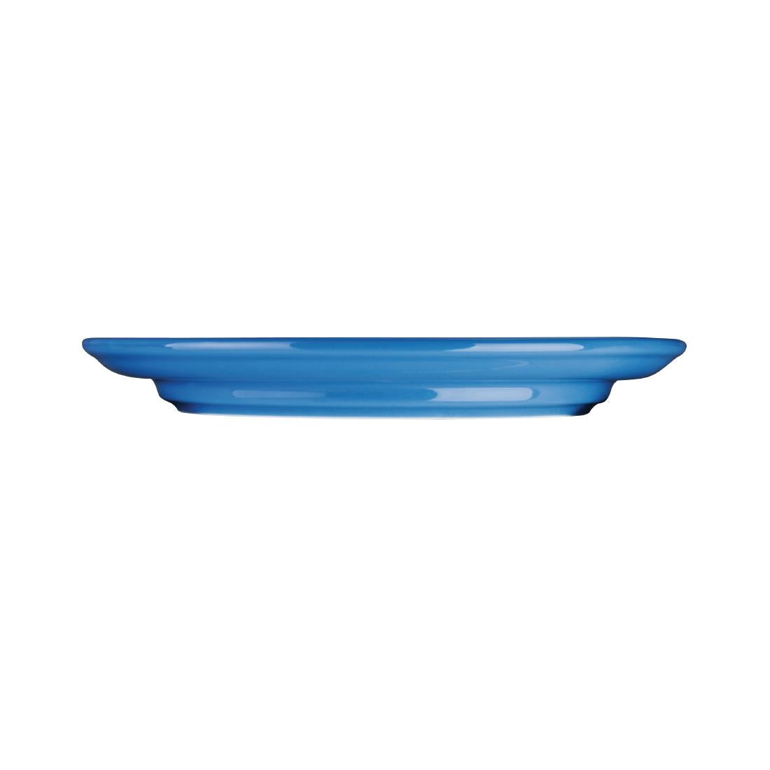 Olympia Heritage Raised Rim Plates Blue 253mm (4 pack)