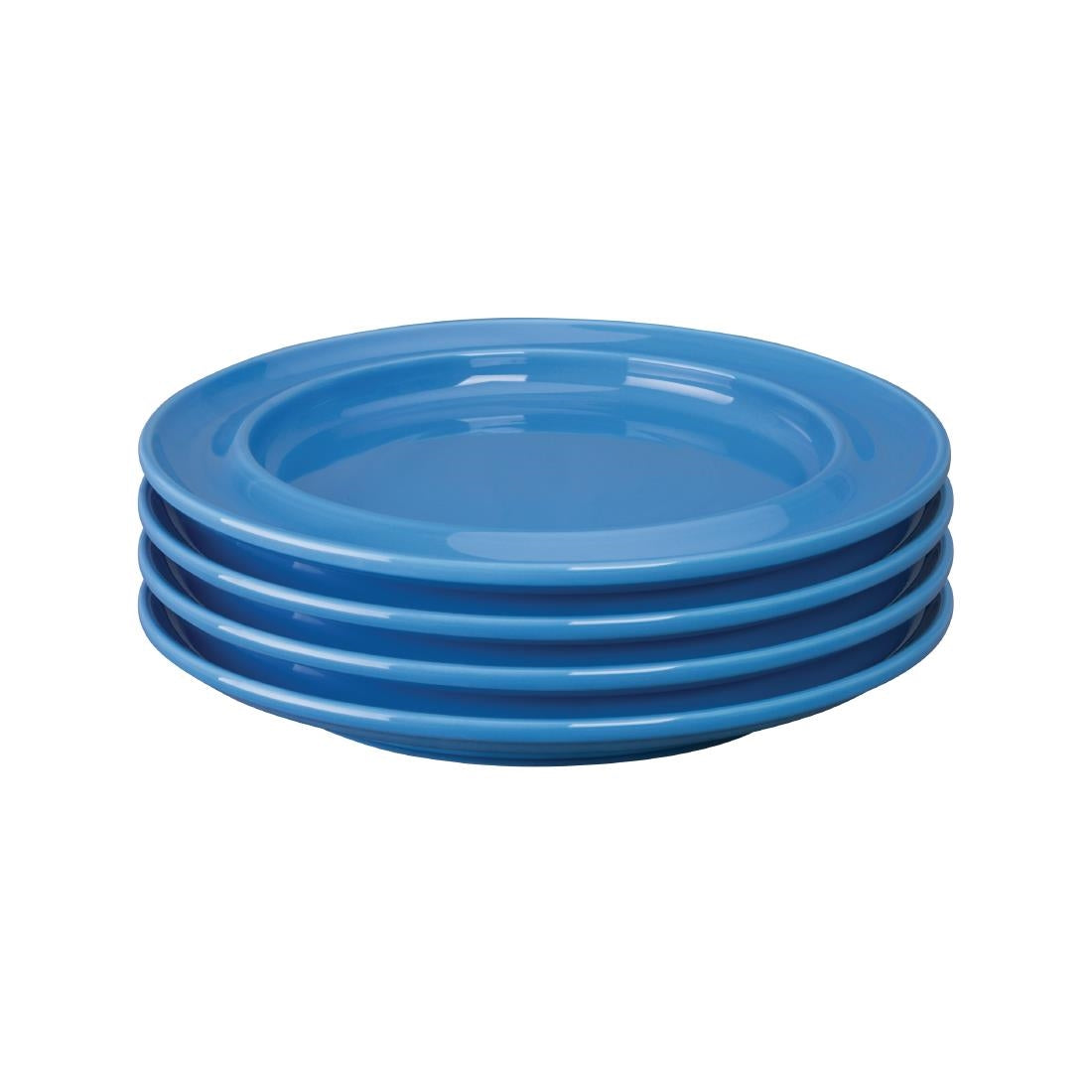 Olympia Heritage Raised Rim Plates Blue 253mm (4 pack)