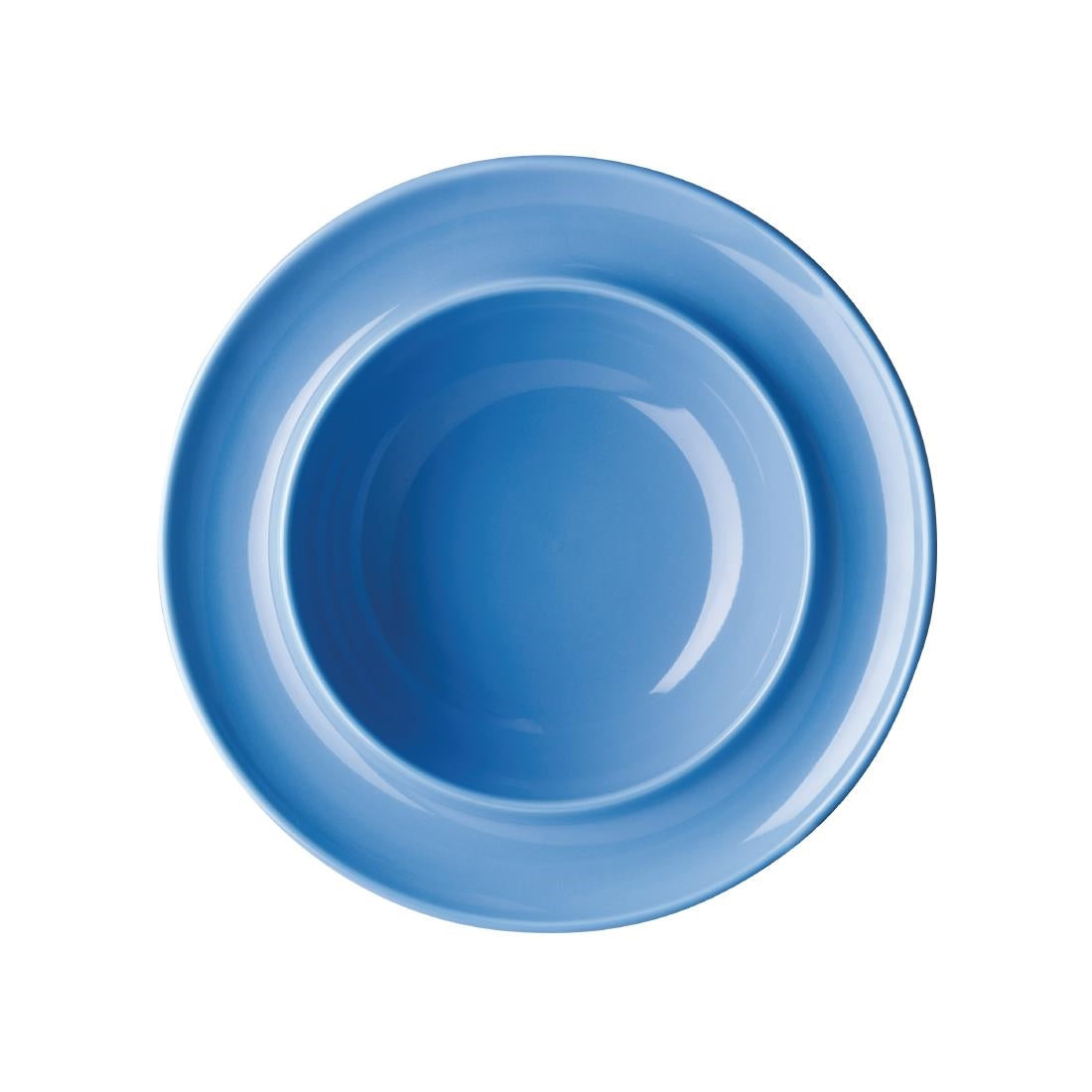 Olympia Heritage Raised Rim Bowls Blue 205mm (4 Pack)