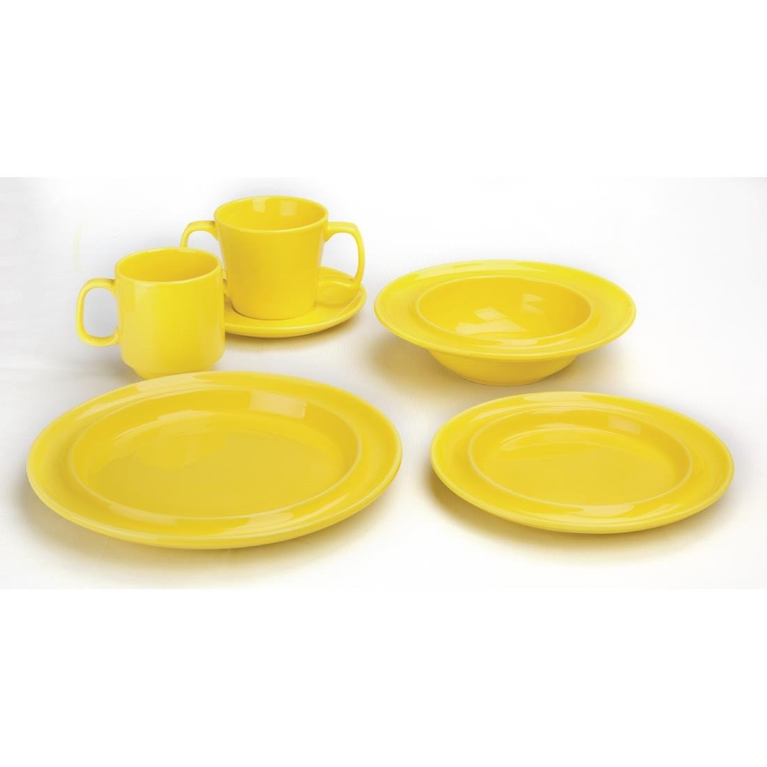Olympia Heritage Raised Rim Plates Yellow 253mm (4 pack)