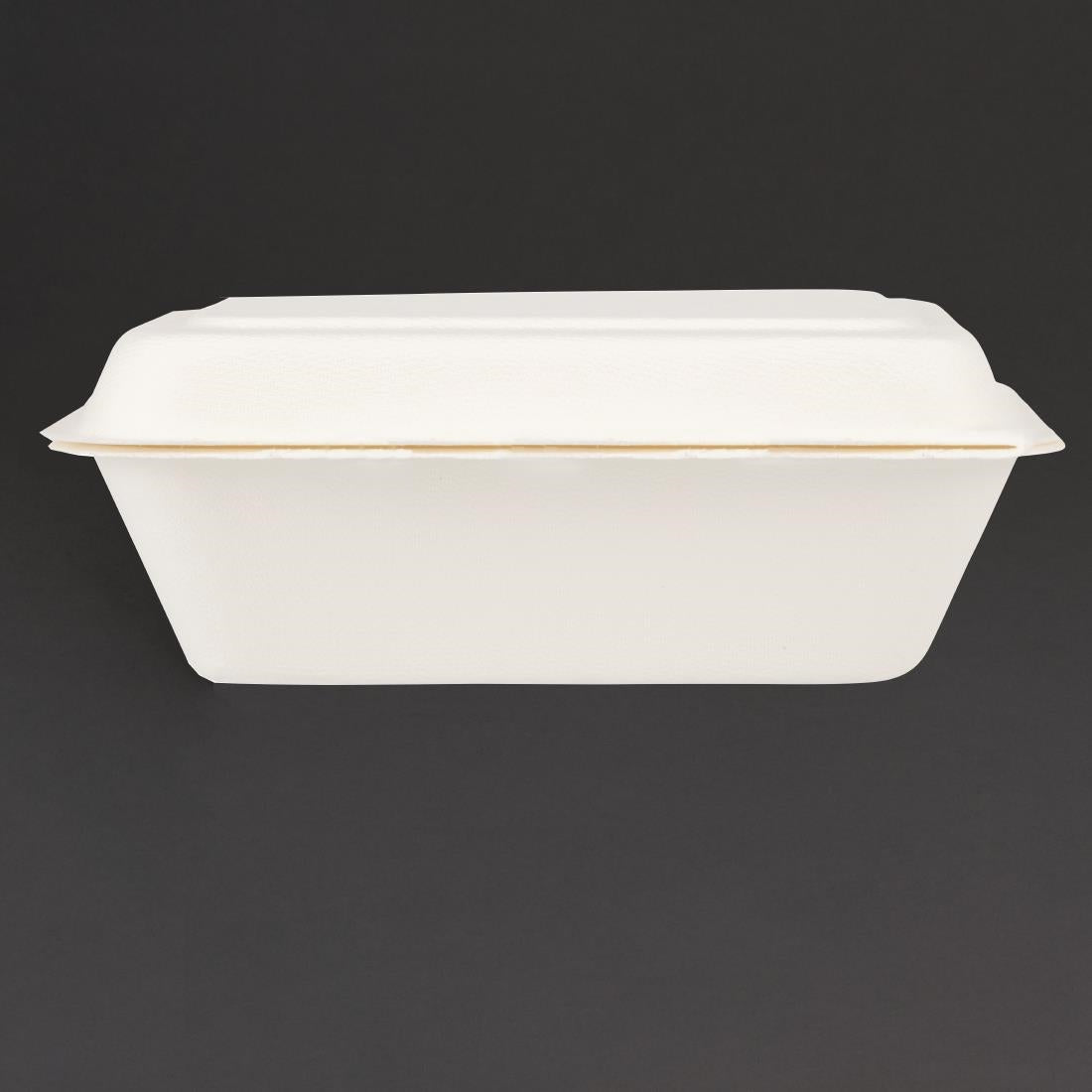 Fiesta Compostable Bagasse Hinged Food Containers 183mm (250 Pack)