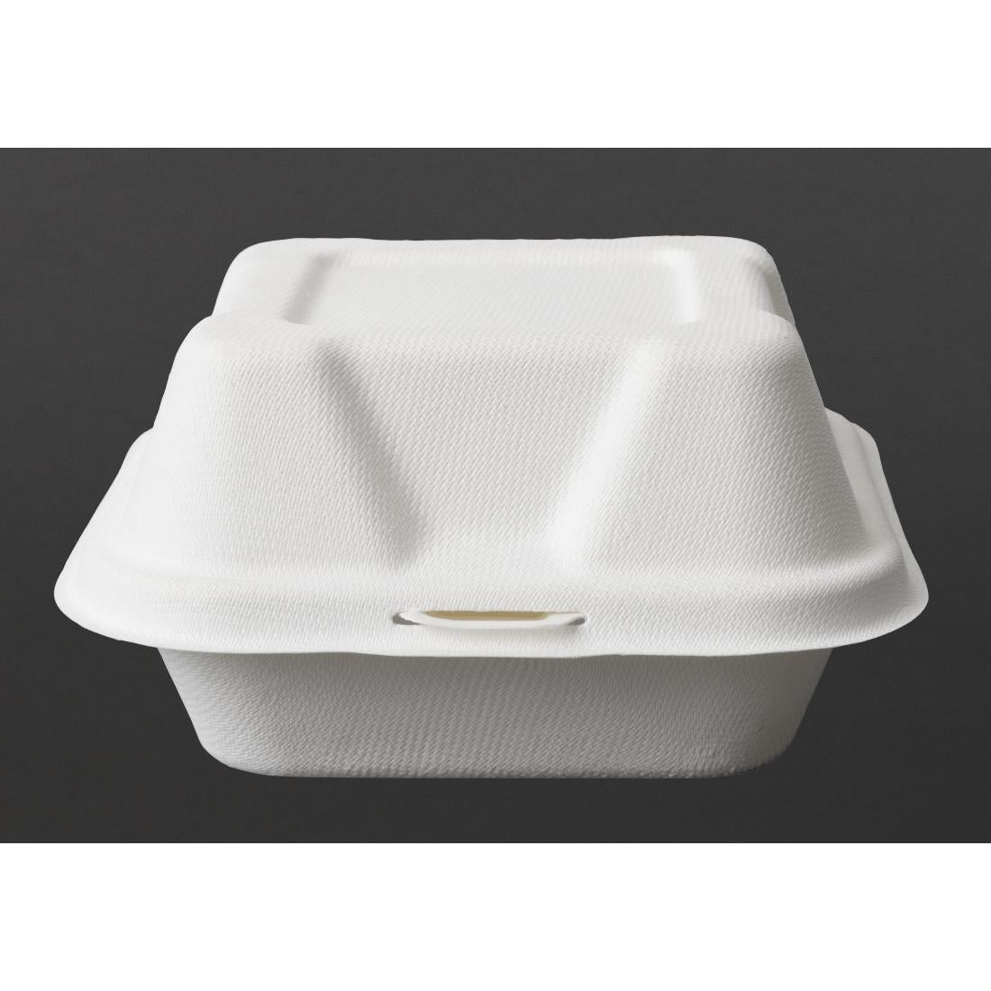 Vegware Compostable Bagasse Burger Boxes 152mm (500 pack)