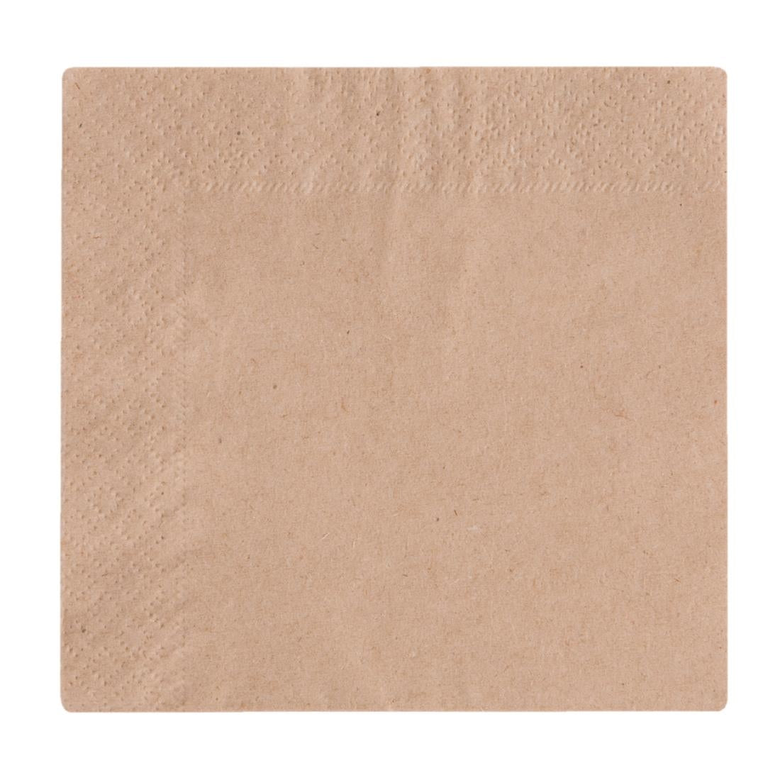 Vegware Recycled Cocktail Napkin Kraft 24x24cm 2ply 1/4 Fold (4000 pack)