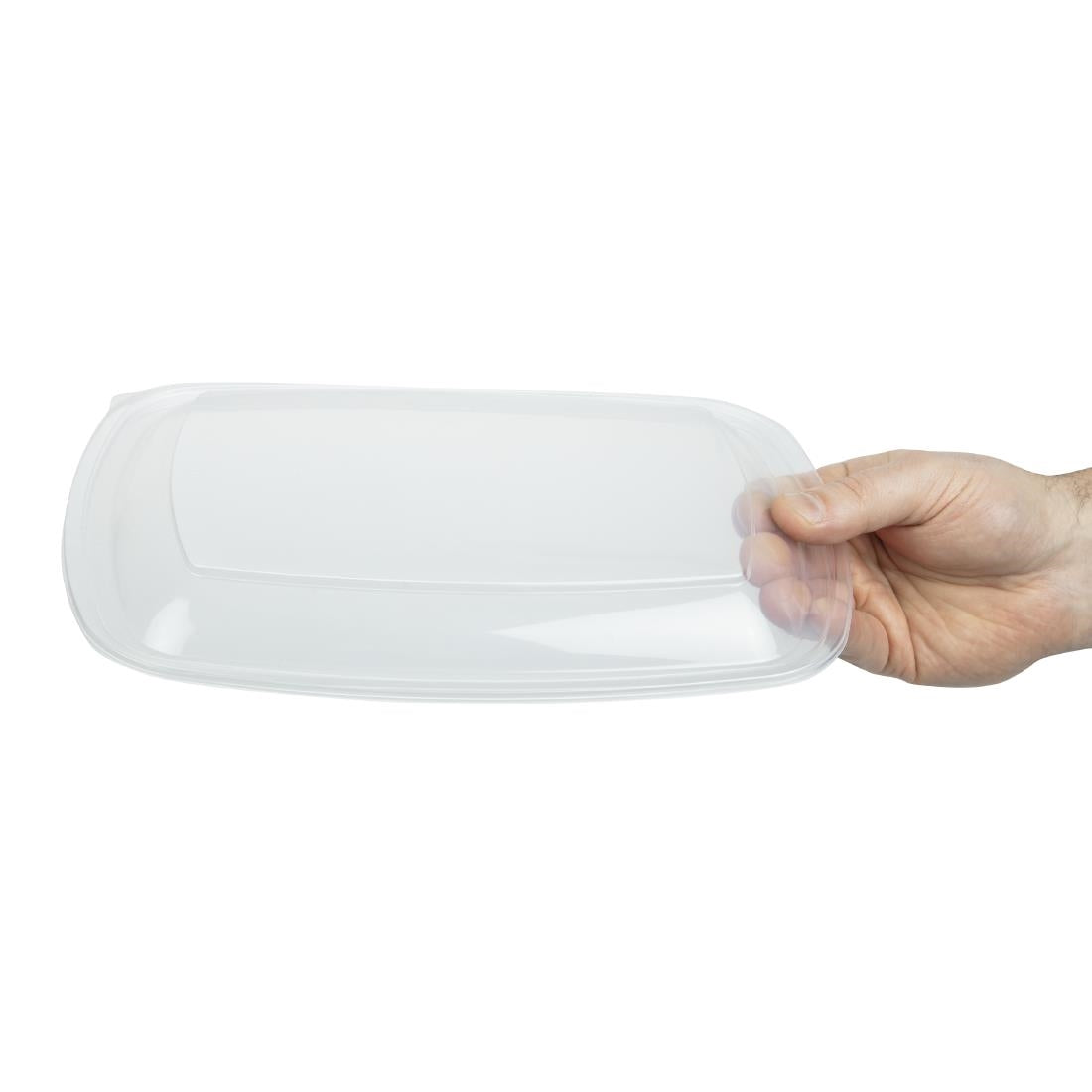 Fastpac Large Rectangular Food Container Lids 1350ml / 48oz (150 pack)