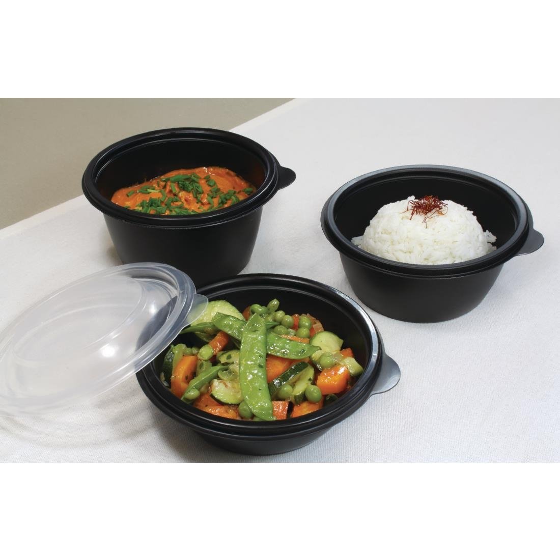 Fastpac Medium Round Food Containers 750ml / 26oz (300 Pack)