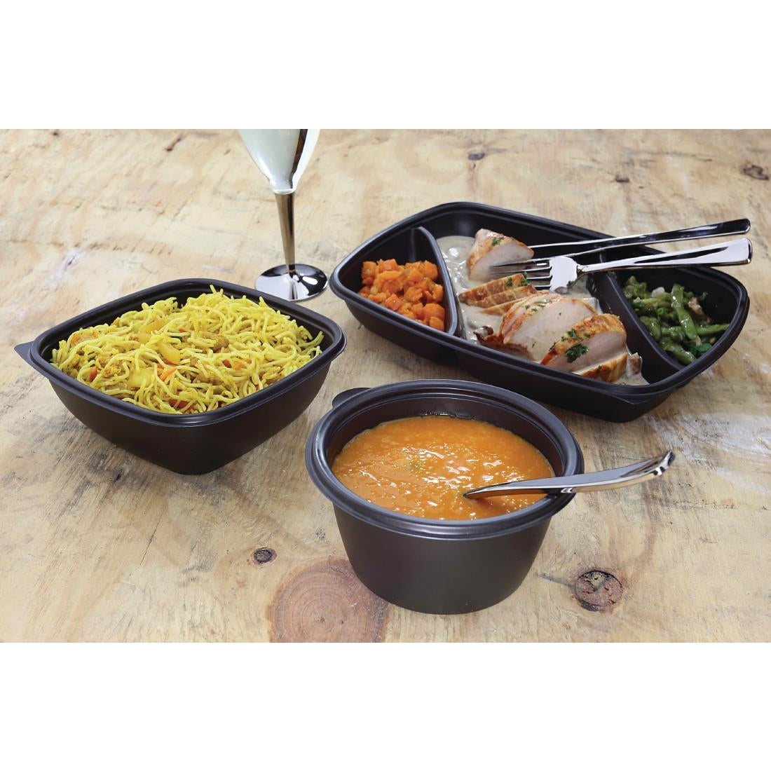 Fastpac Small Round Food Containers 375ml / 13oz (500 pack)