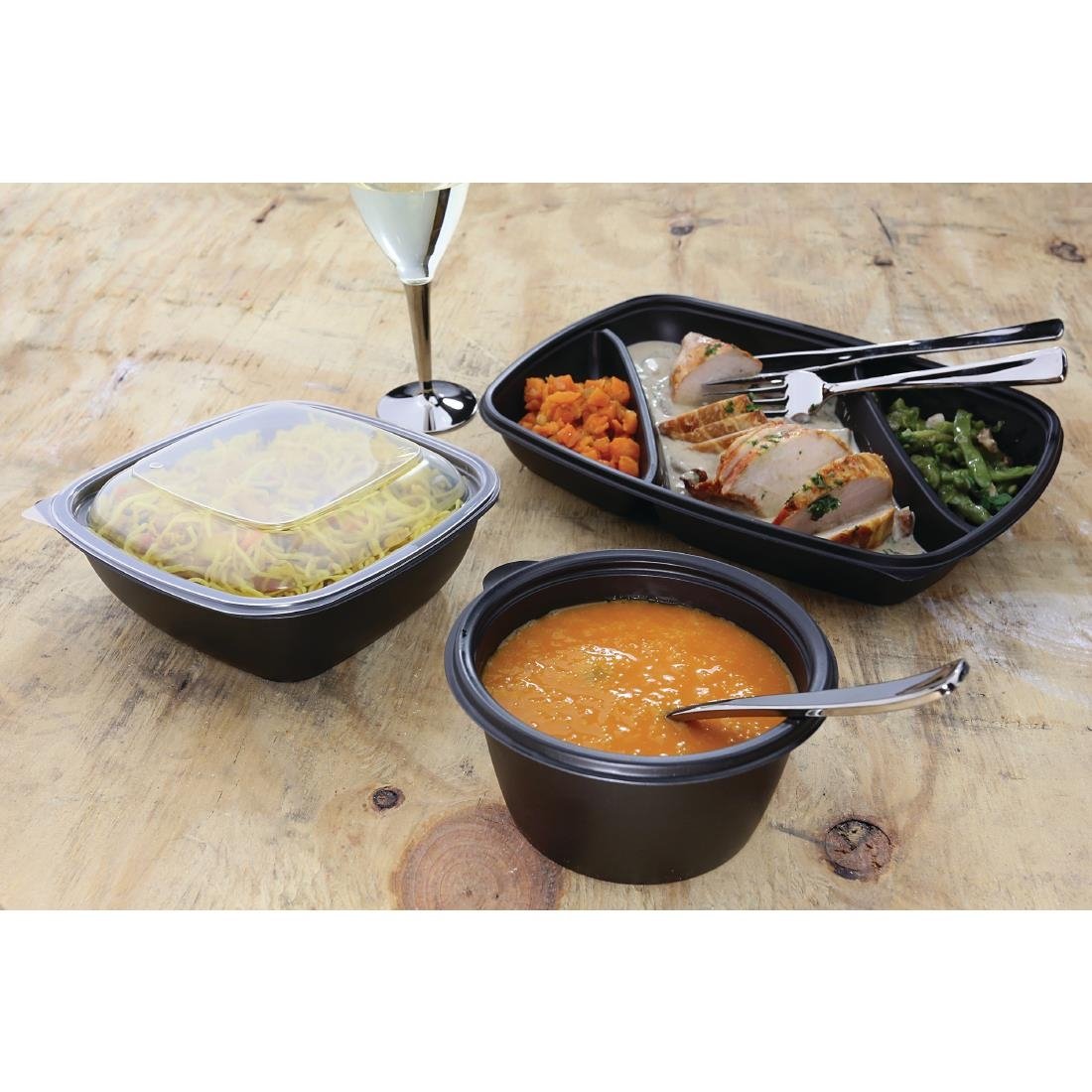 Fastpac Small Round Food Containers 375ml / 13oz (500 pack)