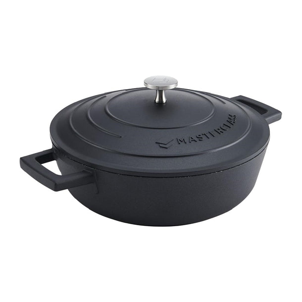 MasterClass Cast Aluminium Shallow Casserole Black 2500ml