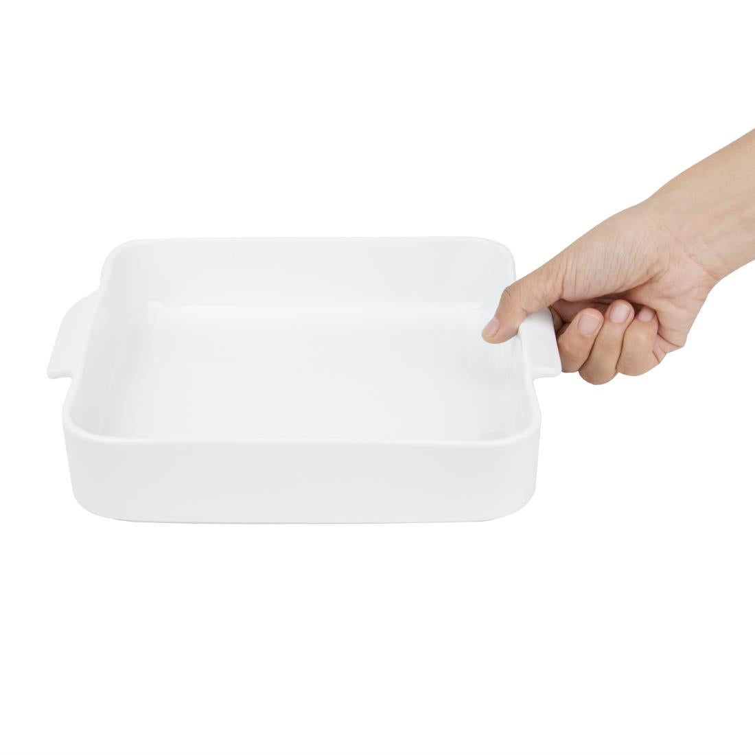 Olympia Whiteware Square Eared Roaster 260x225x50mm (2 pack)