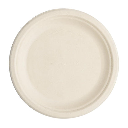 Vegware Compostable Nourish Moulded Fibre Plate Natural 7"/178mm (500 pack)